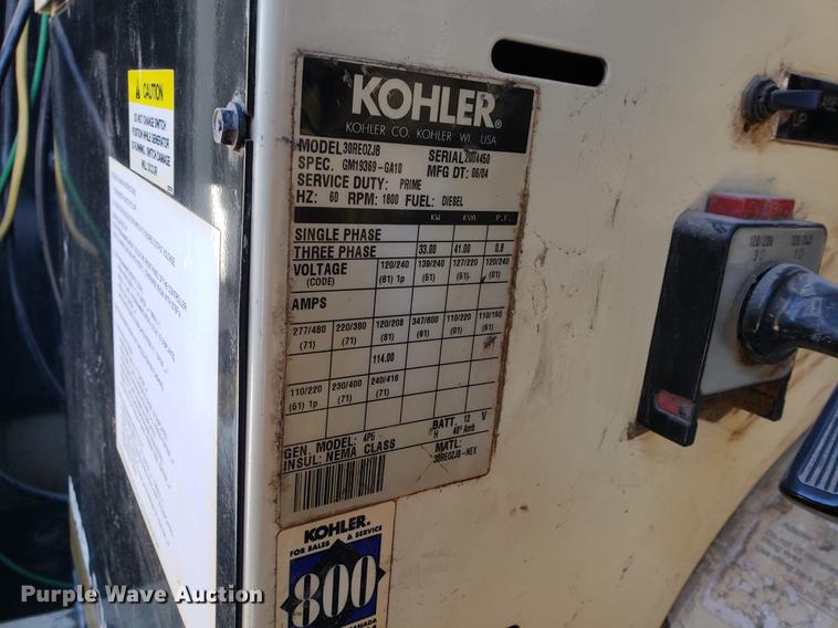 image for item EF9961 Kohler GM34011 generator