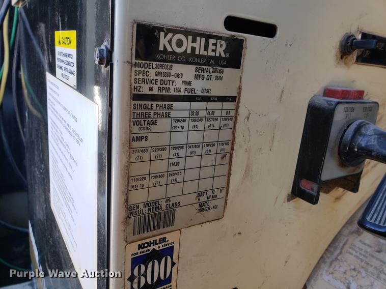 image for item EF9961 Kohler GM34011 generator