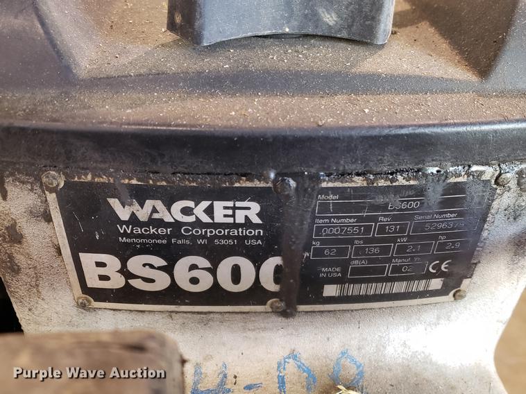 image for item EF9971 (2) Wacker BS600 compactors