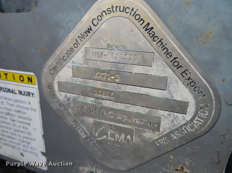 image for item EI9991 2006 Kubota KX71-3 mini excavator