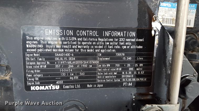 image for item EN9631 2013 Komatsu WA500-7 wheel loader