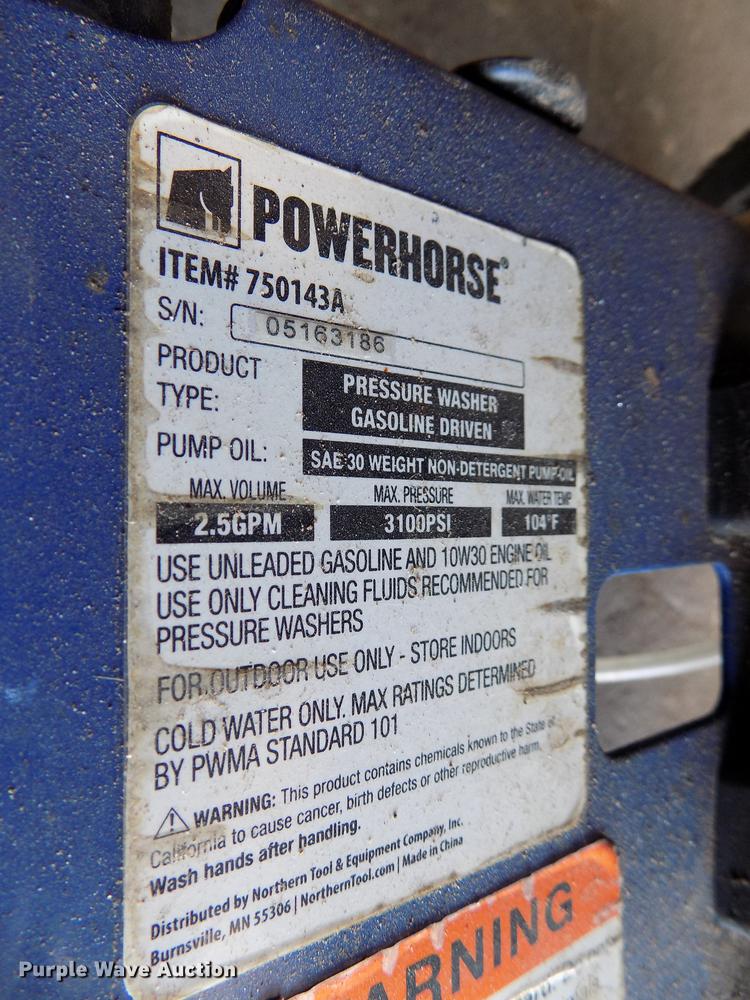 image for item FQ9020 Powerhorse 7501143A pressure washer