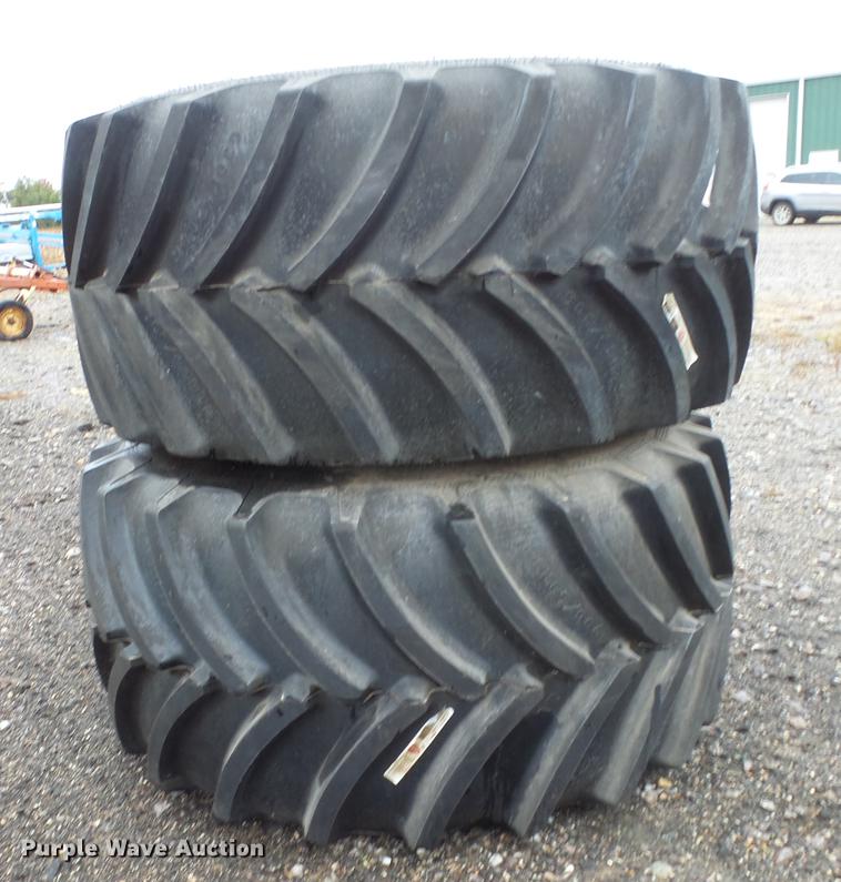 image for item AM9044 (2) Goodyear Optitrac 900/60R32 tires and wheels
