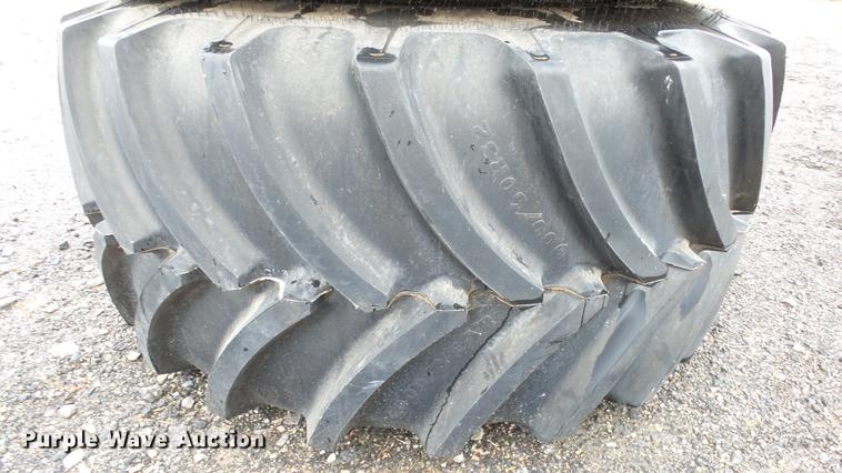 image for item AM9044 (2) Goodyear Optitrac 900/60R32 tires and wheels