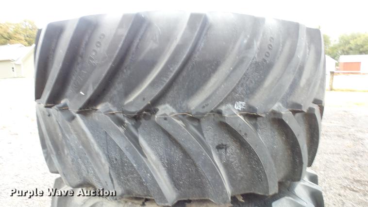 image for item AM9044 (2) Goodyear Optitrac 900/60R32 tires and wheels