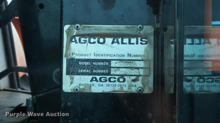 image for item DE7285 1996 AGCO Allis 9455 MFWD tractor
