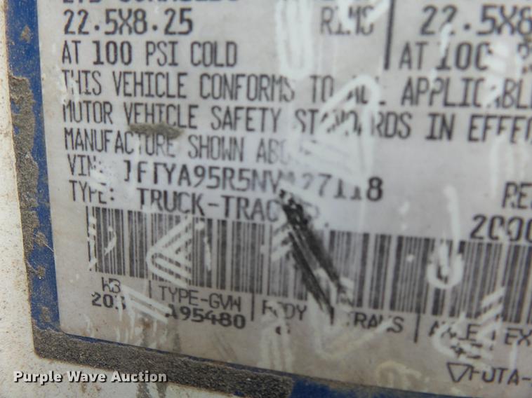 image for item DB7014 1992 Ford LTL9000 truck cab and chassis