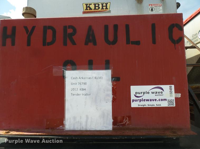 image for item DD2499 2012 KBH fertilizer tender trailer