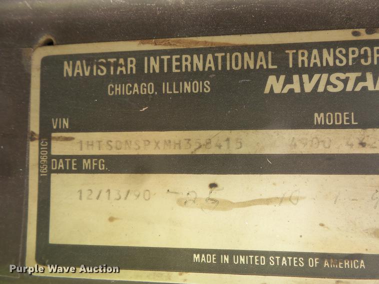 image for item FT9894 1991 International 4900 dump flatbed truck