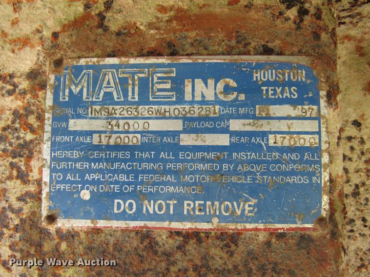 image for item DC7905 1998 Mate 26 end dump trailer