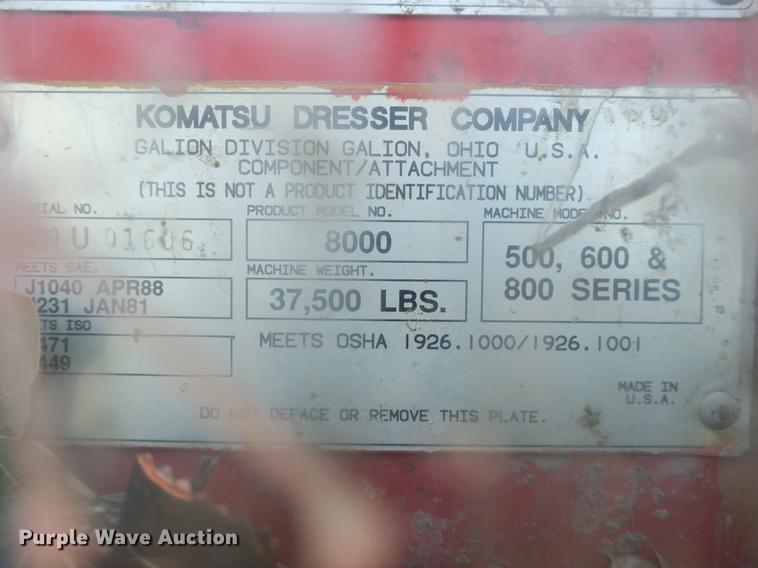 image for item DB8957 1994 Galion 830 motor grader