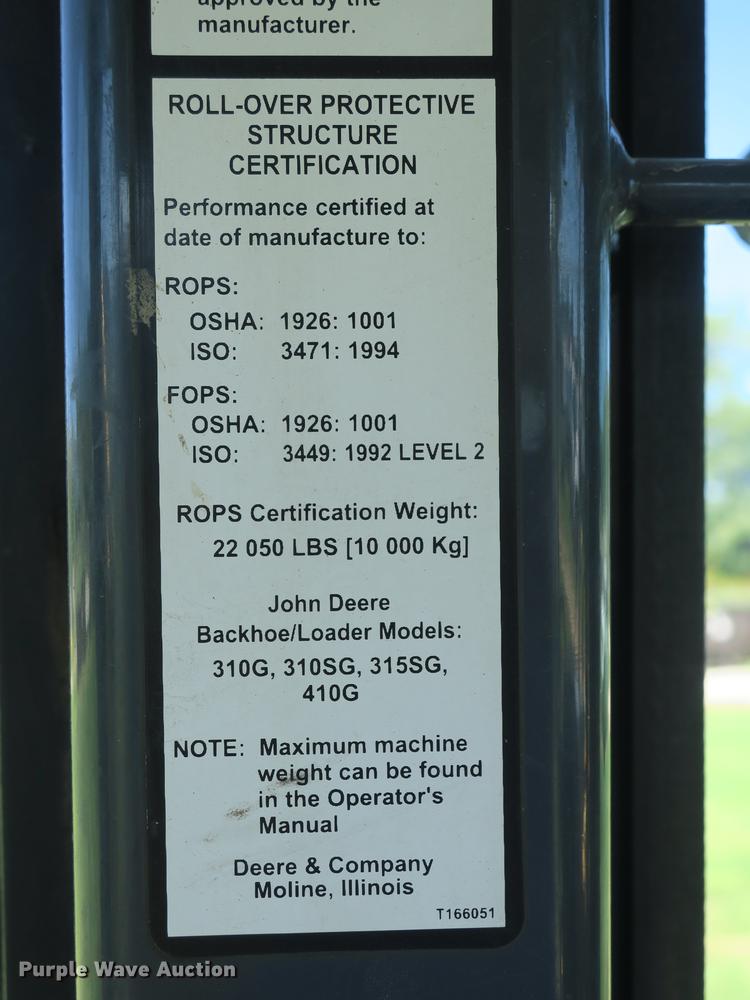 image for item DB8979 2005 John Deere 310SG backhoe