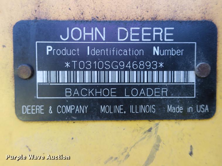 image for item DB8979 2005 John Deere 310SG backhoe