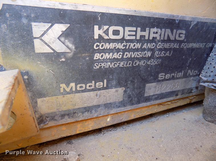 image for item DB9039 Bomag BW210PD single drum roller