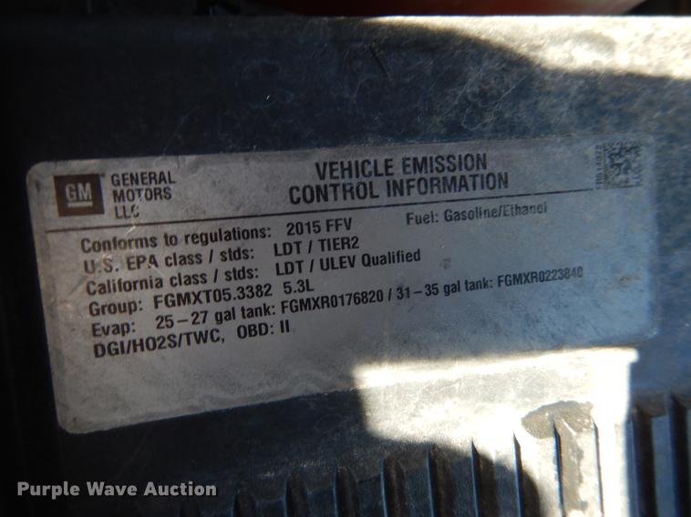 image for item DB9364 2015 Chevrolet Tahoe Police SUV