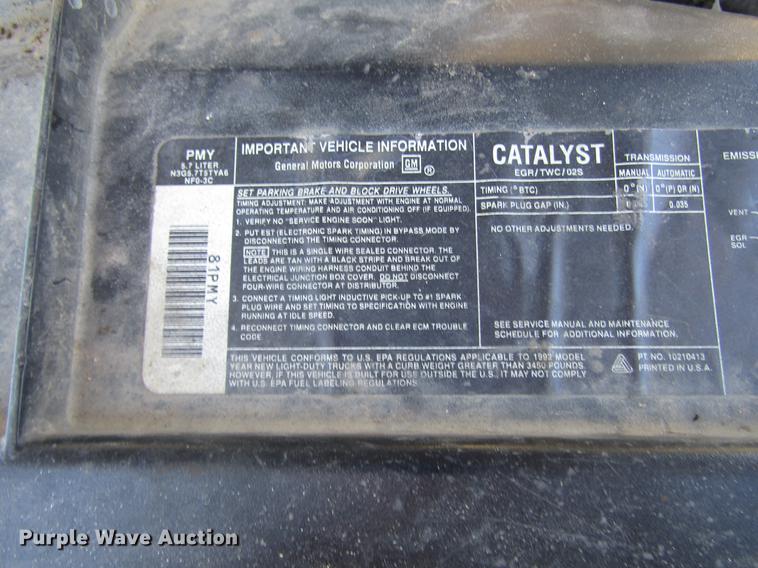 image for item DD3711 1992 Chevrolet 1500 Ext. Cab pickup truck