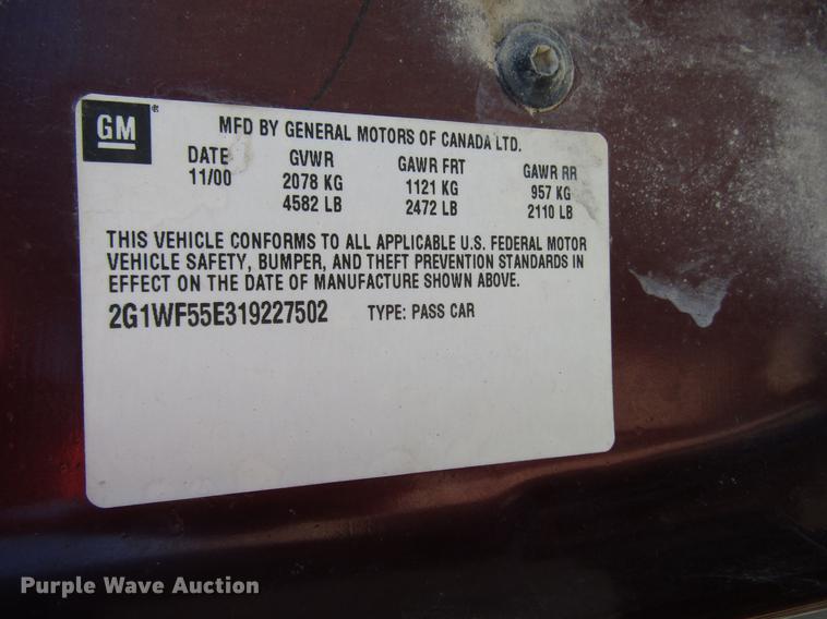 image for item DD3713 2001 Chevrolet Impala