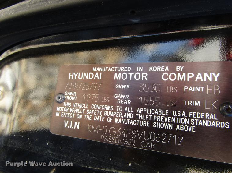 image for item DD3715 1997 Hyundai Tiburon