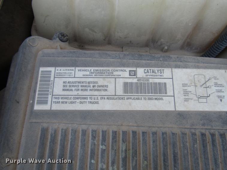 image for item DD3718 2003 Chevrolet Silverado 1500 Ext. Cab pickup truck