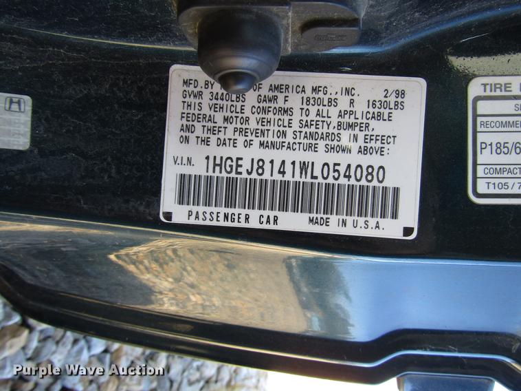image for item DD3719 1998 Honda Civic