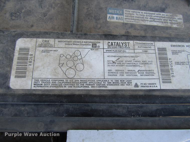 image for item DD3727 1996 Chevrolet 1500 pickup truck