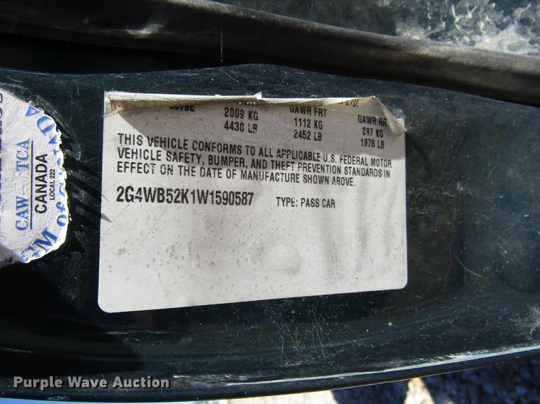 image for item DD3733 1998 Buick Regal