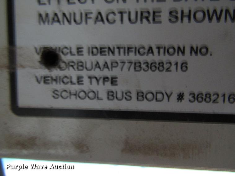 image for item DD3771 2007 International CE300 school bus