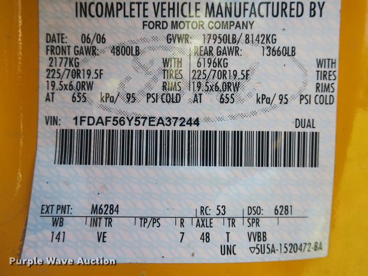 image for item DE3822 2007 Ford F550 bucket truck