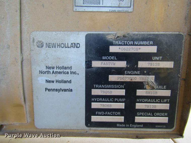 image for item DE5871 New Holland FA5TVW tractor