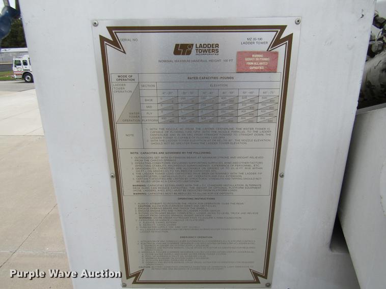 image for item DE5879 1985 Duplex 35270-85 ladder fire truck