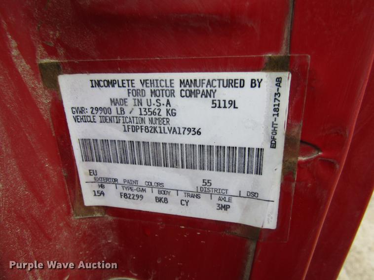 image for item DE5882 1990 Ford F800 dump truck