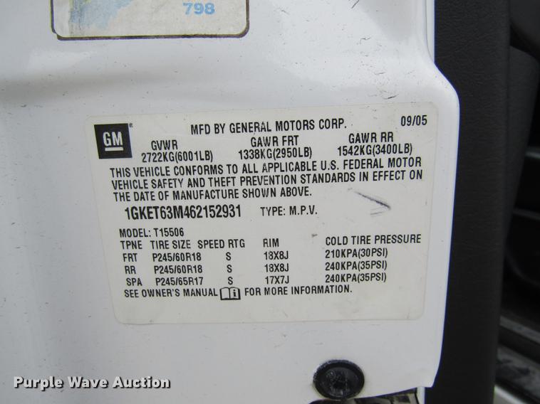 image for item DE5892 2006 GMC Envoy Denali SUV