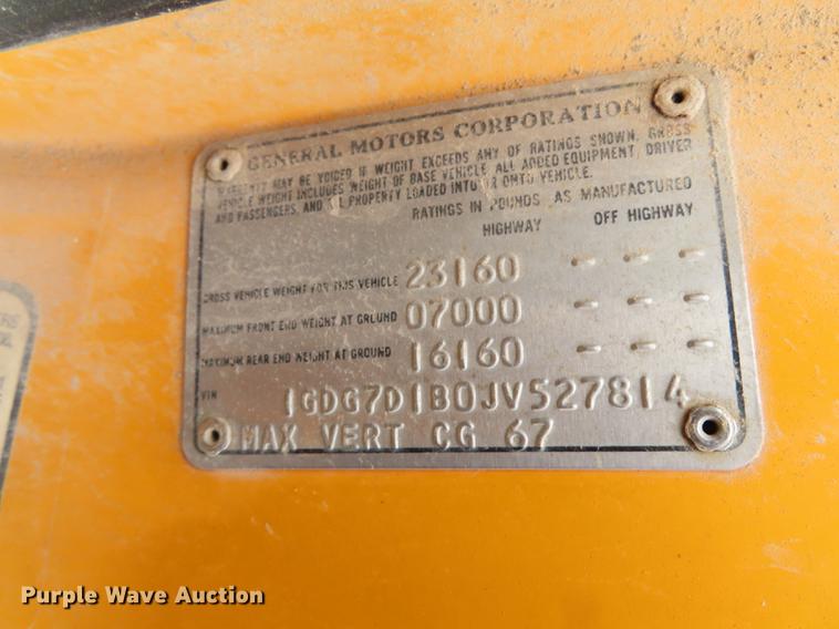 image for item DF1272 1988 GMC C6000 dump truck