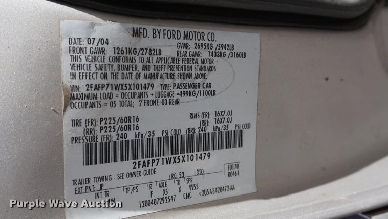 image for item DF1506 2005 Ford Crown Victoria Police Interceptor