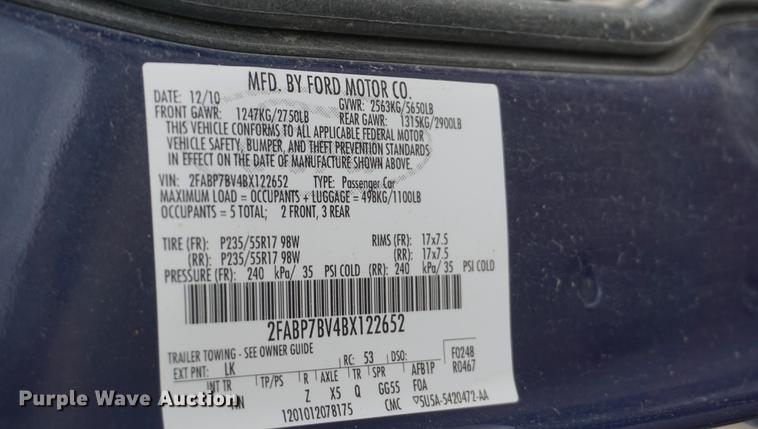 image for item DF1557 2011 Ford Crown Victoria Police Interceptor