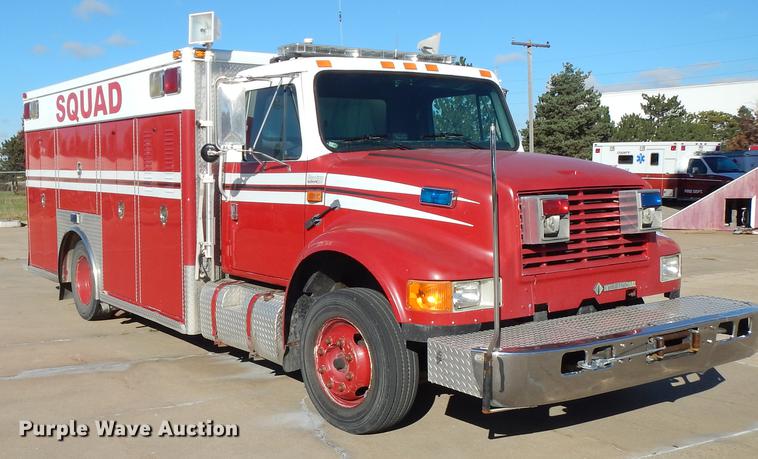 image for item DF1938 1993 International 4700 fire truck