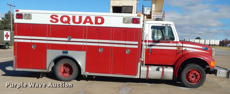 image for item DF1938 1993 International 4700 fire truck
