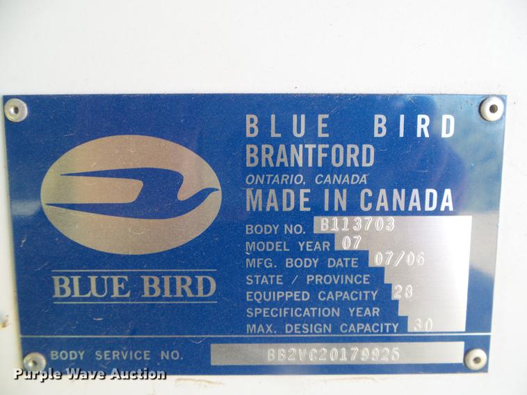 image for item DF2820 2007 Chevrolet Express 3500 Blue Bird school bus