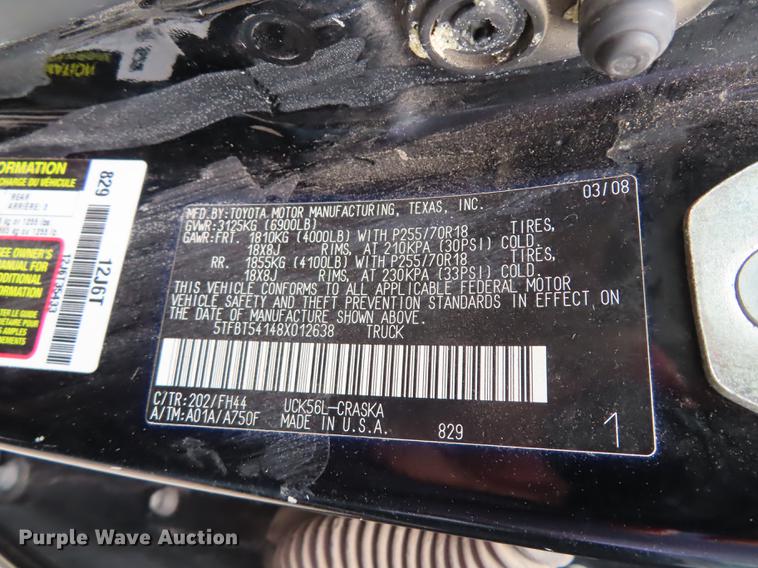 image for item DN9199 2008 Toyota Tundra Double Cab pickup truck