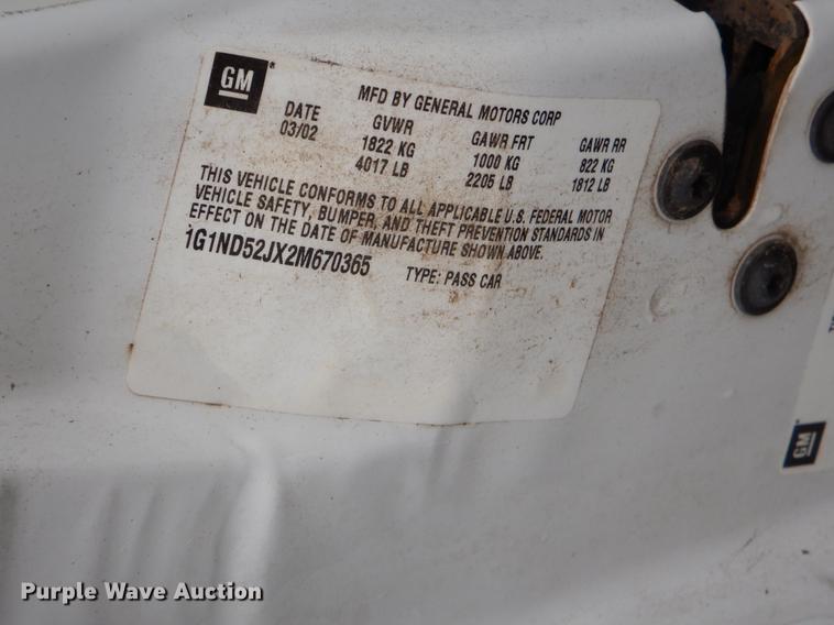 image for item EO9695 2002 Chevrolet Malibu