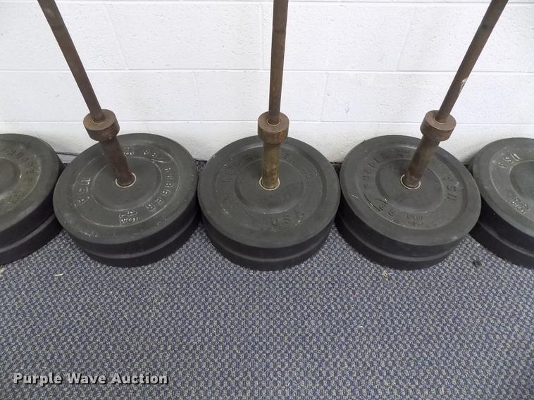 image for item FQ9066 RB rubber free weight lifting set