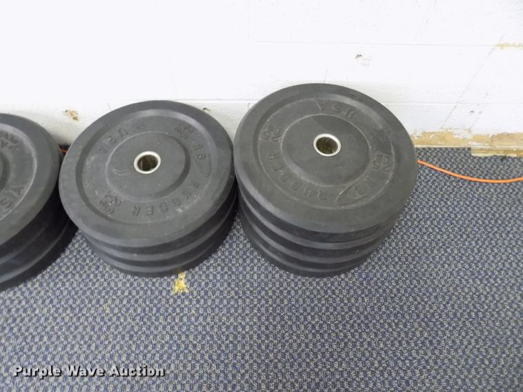 image for item FQ9066 RB rubber free weight lifting set