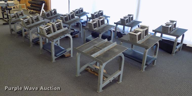 image for item FQ9078 (12) PowerBlock dumbbell free weight stations