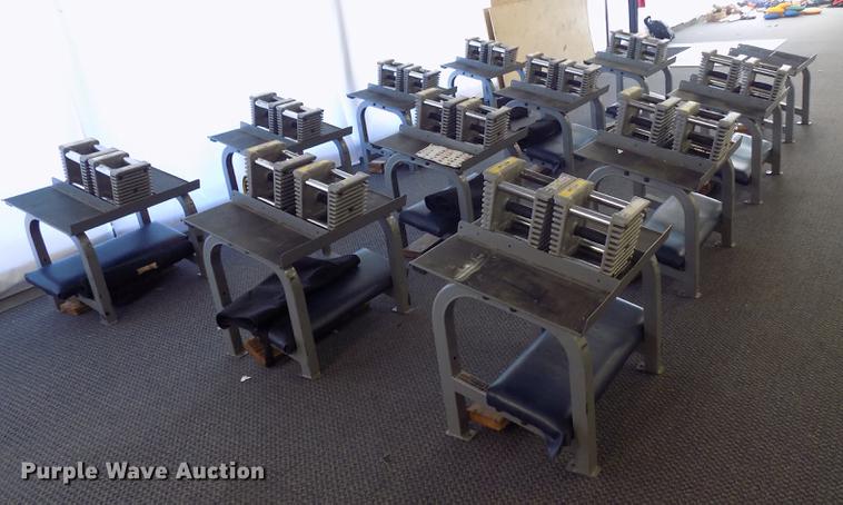 image for item FQ9078 (12) PowerBlock dumbbell free weight stations