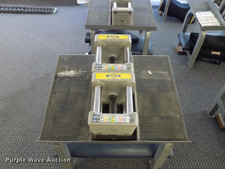 image for item FQ9078 (12) PowerBlock dumbbell free weight stations