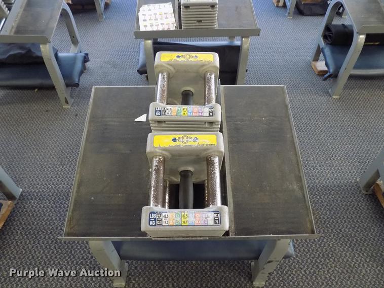 image for item FQ9078 (12) PowerBlock dumbbell free weight stations