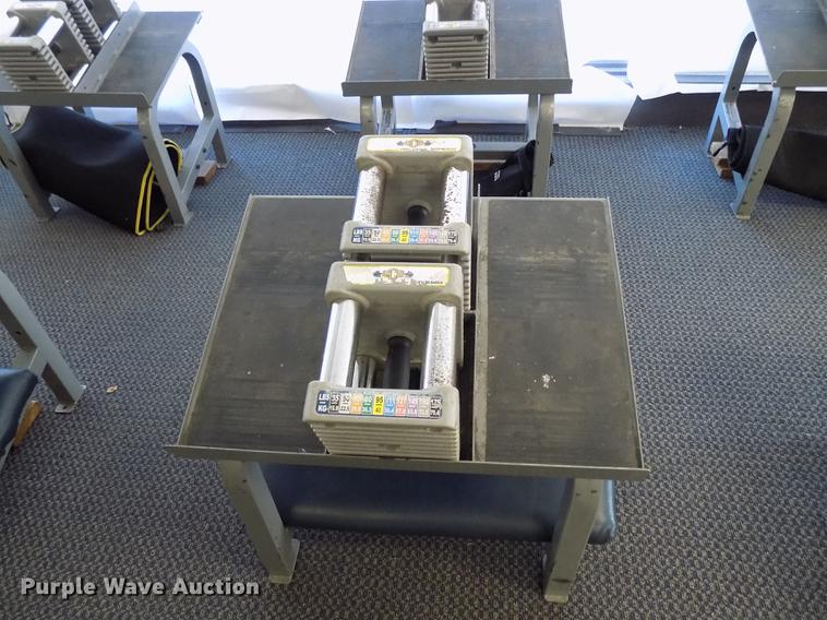 image for item FQ9078 (12) PowerBlock dumbbell free weight stations