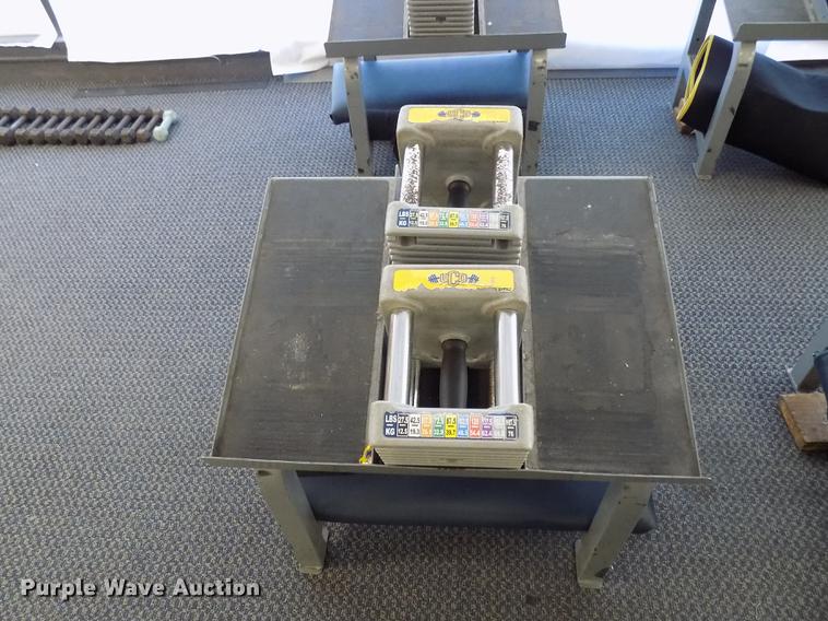 image for item FQ9078 (12) PowerBlock dumbbell free weight stations