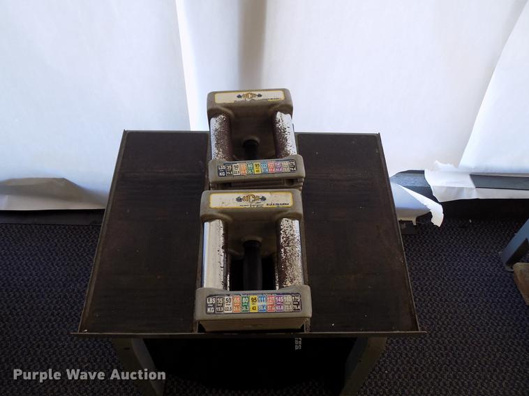 image for item FQ9078 (12) PowerBlock dumbbell free weight stations