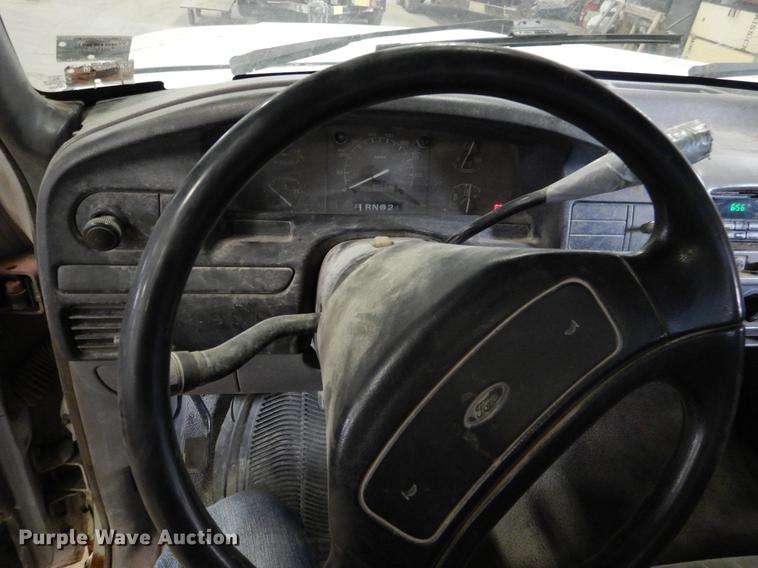 image for item DB9343 1997 Ford F350 XL dump flatbed pickup truck